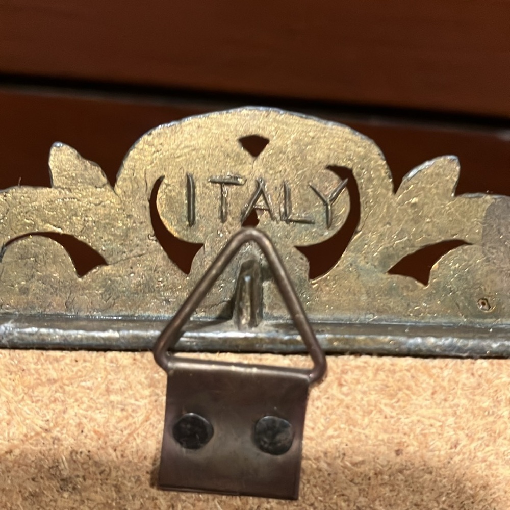 JEWELRY ART IN VINTAGE ITALIAN METALLIC FRAME. UNIQUE Perfect for poodle lovers - Picture 8 of 8